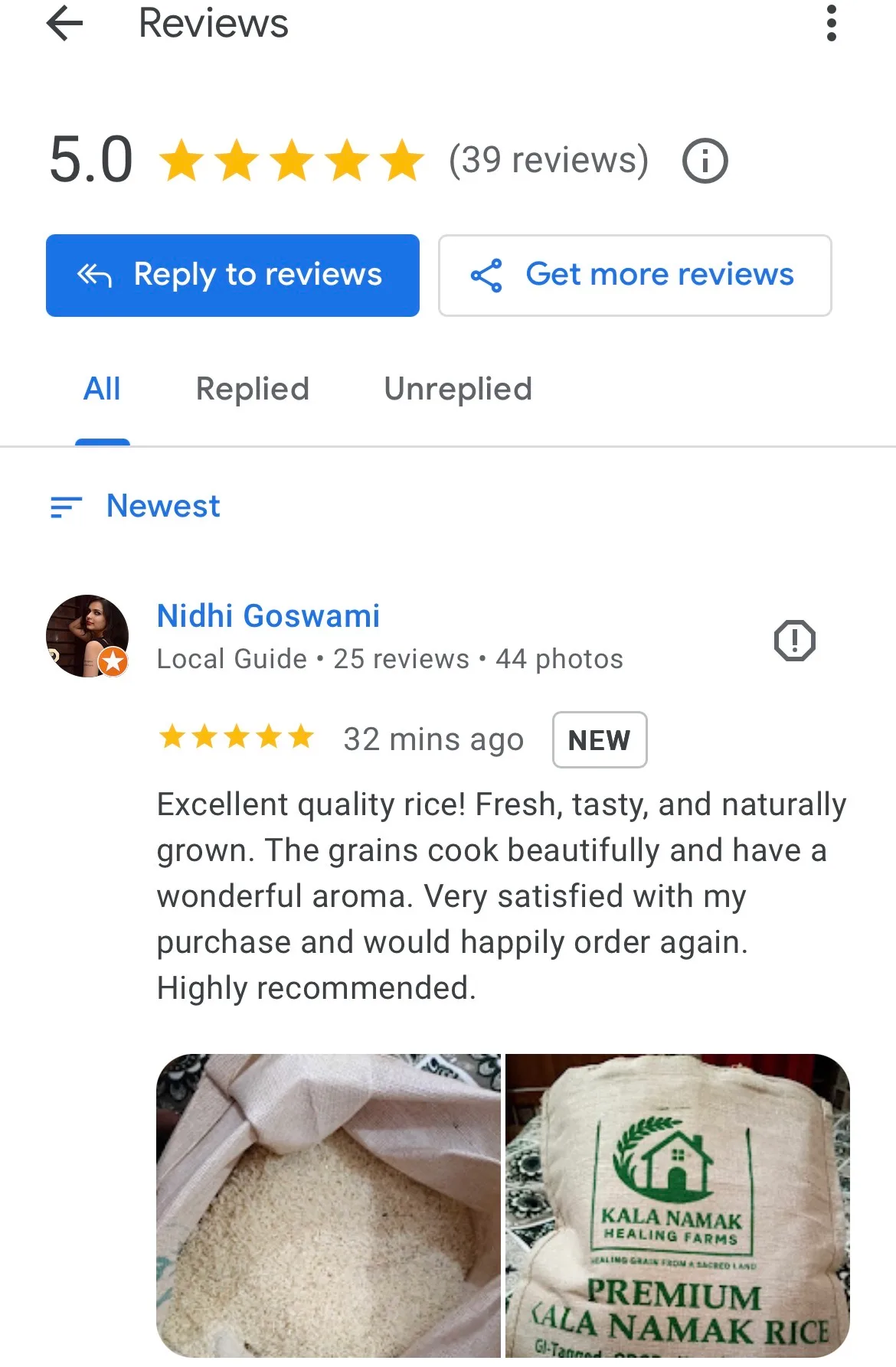 Customer reviews for Kala Namak Healing Farms